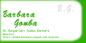 barbara gomba business card